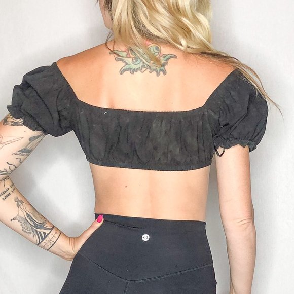 Micro Milk Maid Peasant Blouse - Picture 6 of 7